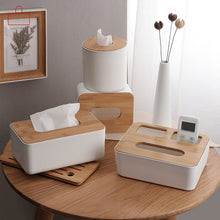 Load image into Gallery viewer, Home Kitchen Wooden Plastic Tissue Box Solid Wood Napkin Holder Case Simple  Stylish car box tissue holders tissue holder

